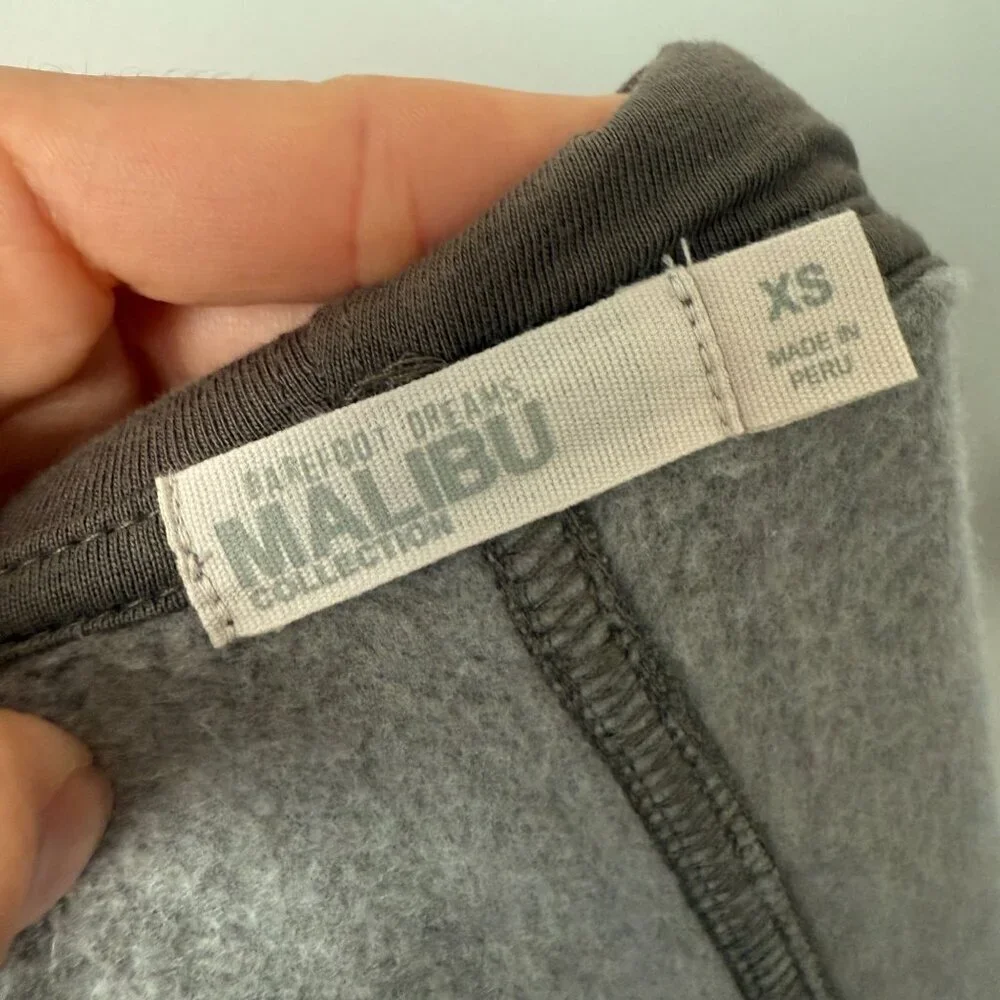 Barefoot Dreams Malibu Collection Knit Moto Jacket Hood Gray Size XS Soft
